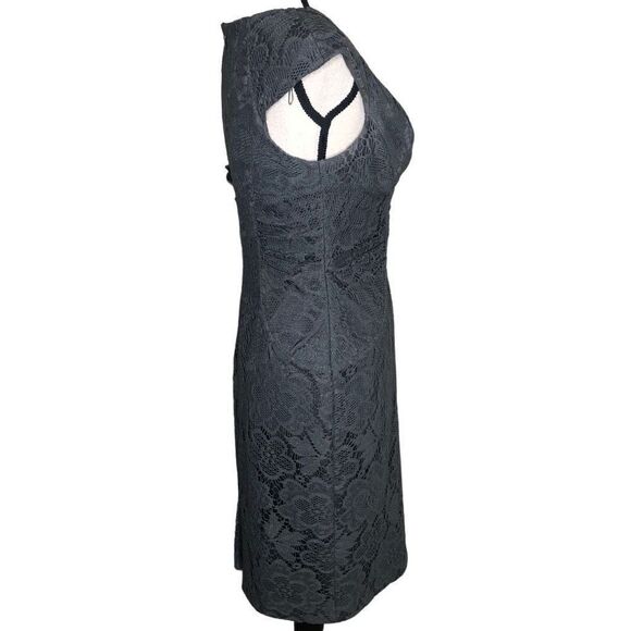 Adrianna Papell Gray Lace Sheath Dress - Picture 2 of 15